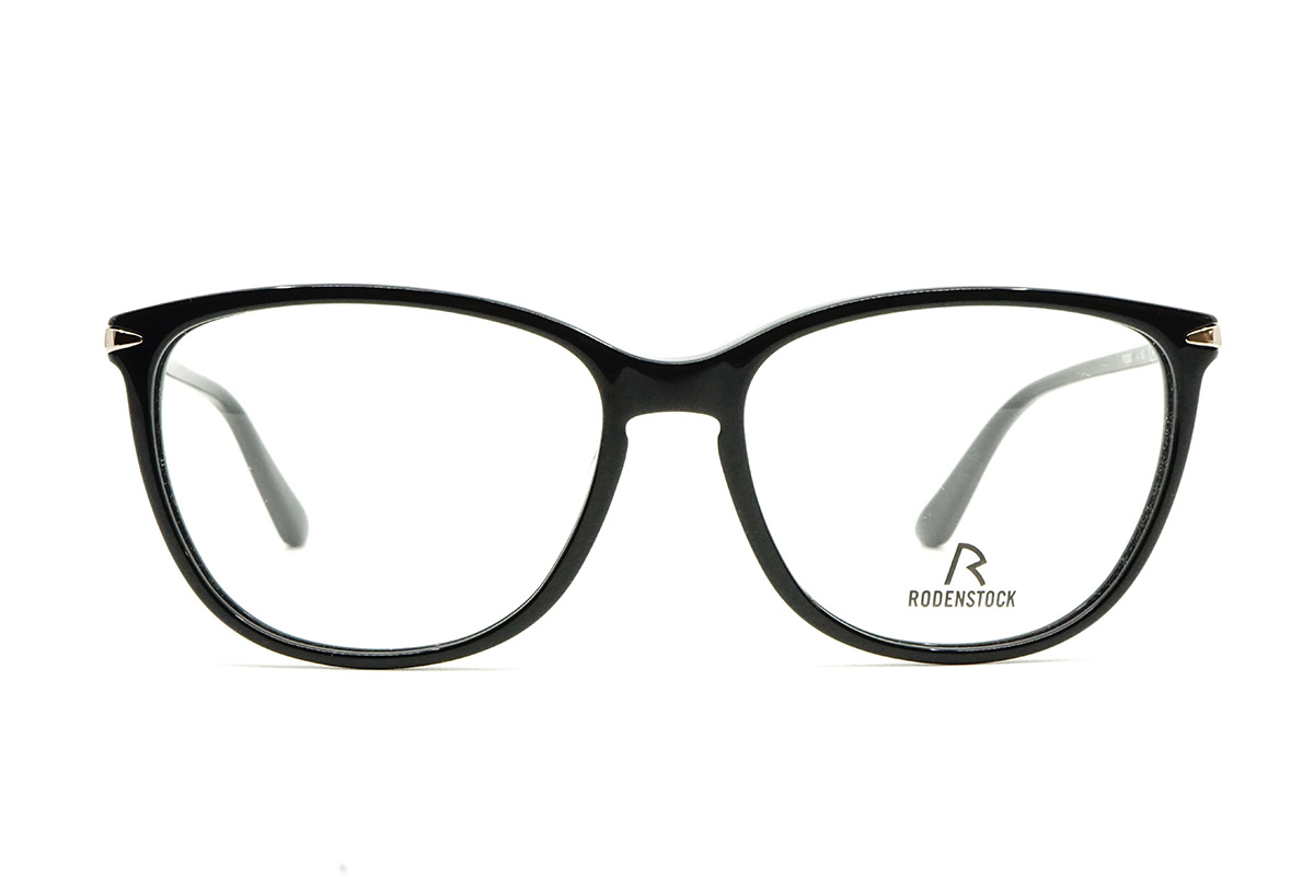 Dámské brýle Rodenstock R 5328 A tmavě růžové se stříbrnou  stranicí.